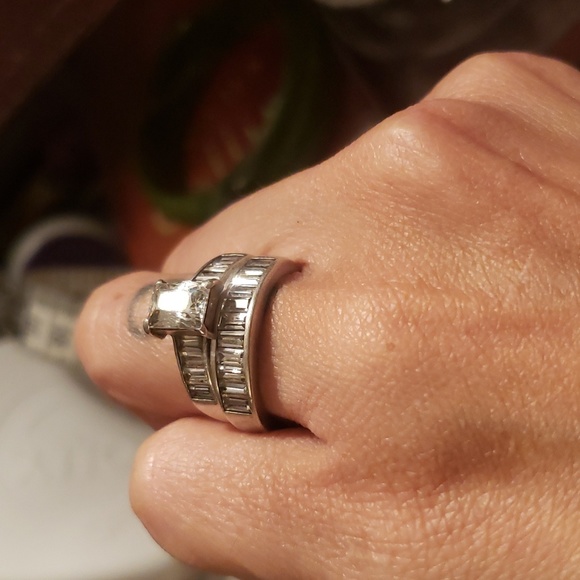 AVON STERLING SILVER VINTAGE WEDDING SET STAMPED STERLING - Picture 4 of 4